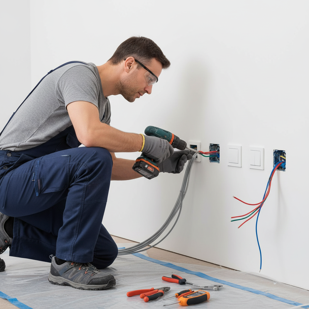 Installation de Prises et Interrupteurs